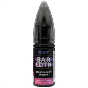 Strawberry Energy Nic Salt E-Liquid by Riot Squad bar Edition 10ml